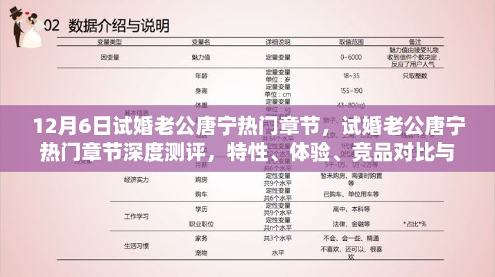 试婚老公唐宁,深度测评、特性体验、竞品对比与用户群体分析,热门章节一网打尽!