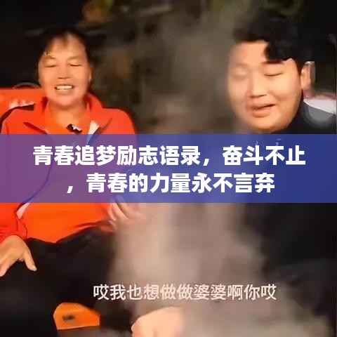 青春追梦励志语录,奋斗不止,青春的力量永不言弃