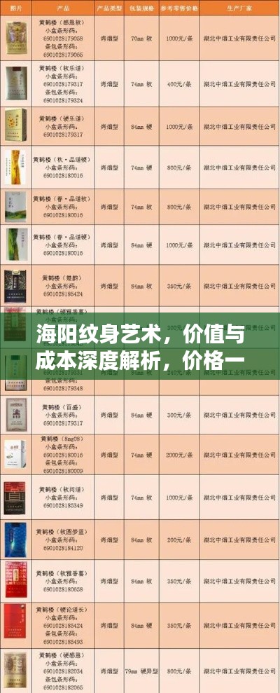 海阳纹身艺术,价值与成本深度解析,价格一览