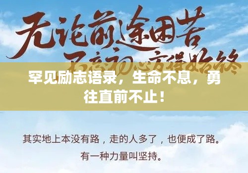 罕见励志语录,生命不息,勇往直前不止!