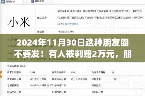 慎发朋友圈!特殊日期警示,2024年11月30日,违规发布可能引发万元赔偿