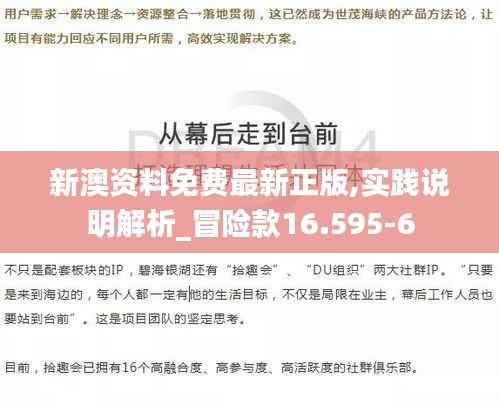 新澳资料免费最新正版,实践说明解析_冒险款16.595-6