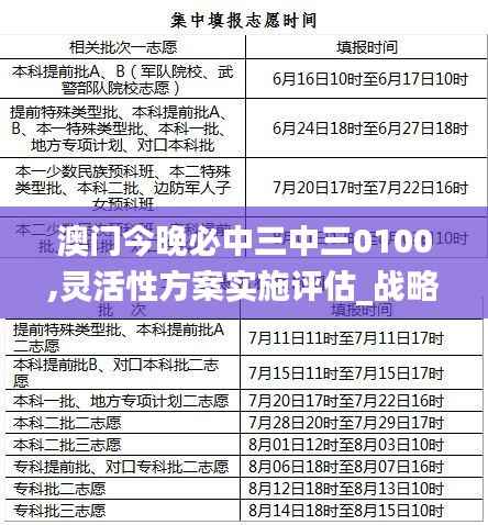 澳门今晚必中三中三0100,灵活性方案实施评估_战略版2.618