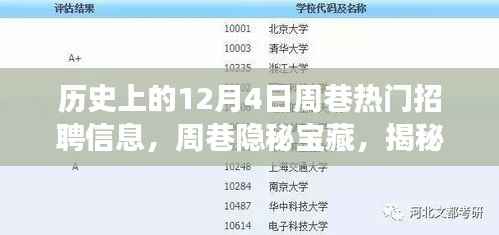 揭秘历史上的周巷宝藏,十二月四日招聘信息与特色小店的传奇故事
