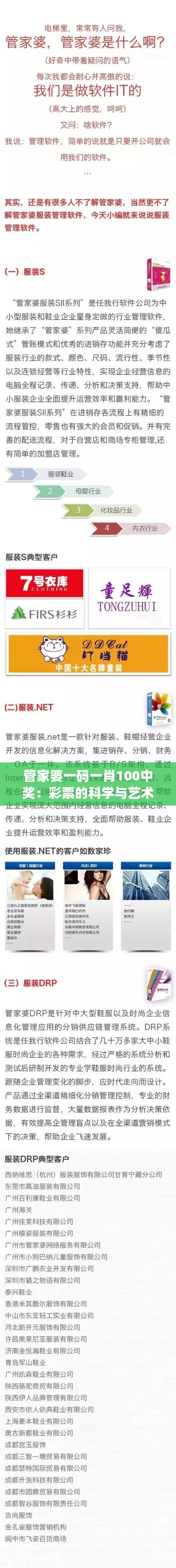 管家婆一码一肖100中奖:彩票的科学与艺术