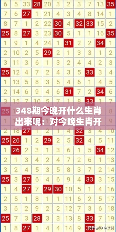 348期今晚开什么生肖出来呢:对今晚生肖开奖结果的大胆预测