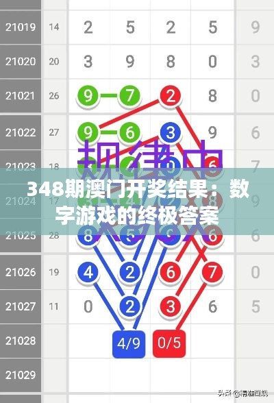 348期澳门开奖结果:数字游戏的终极答案