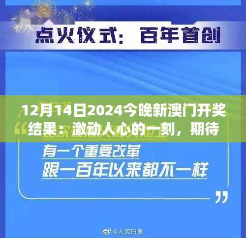 12月14日2024今晚新澳门开奖结果:激动人心的一刻,期待大奖揭晓!