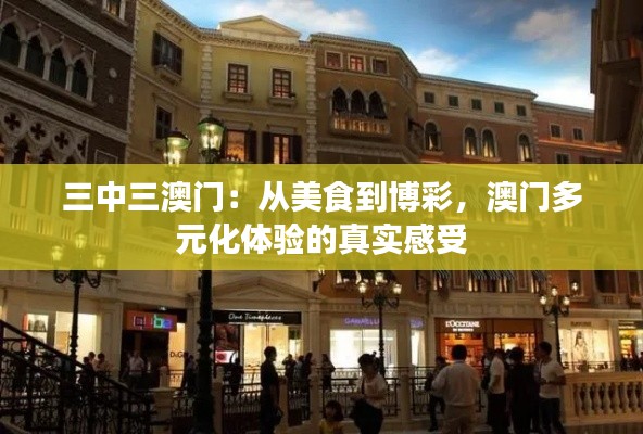三中三澳门:从美食到博彩,澳门多元化体验的真实感受