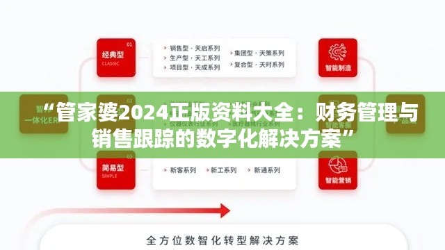 “管家婆2024正版资料大全:财务管理与销售跟踪的数字化解决方案”