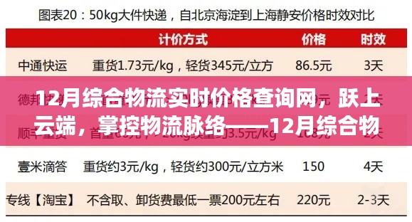跃上云端,掌控物流脉络,12月综合物流实时价格查询网领航成功之路