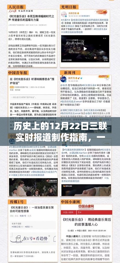 历史上的12月22日三联实时报道制作指南,逐步完成报道任务