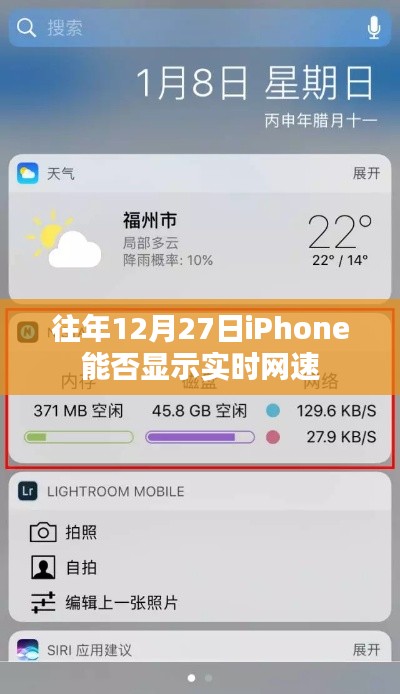 关于iPhone显示实时网速的信息,往年12月27日功能回顾