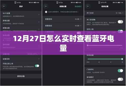 12月27日如何实时查看蓝牙电量水平?
