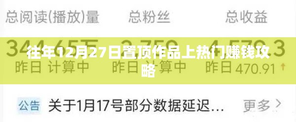 揭秘,热门赚钱攻略,如何置顶作品赚大钱?