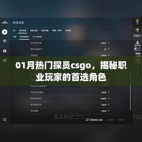 揭秘CSGO一月热门探员角色,职业玩家的首选