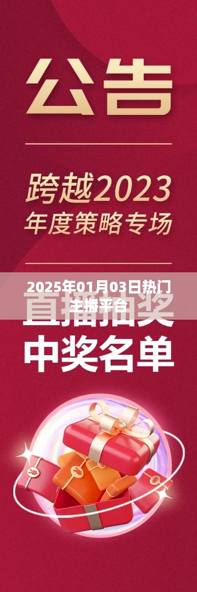 热门主播平台动态速递,2025年1月3日更新