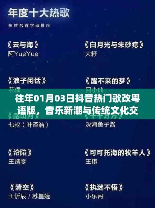 抖音热门歌曲粤语版,新潮与传统文化交融的魅力