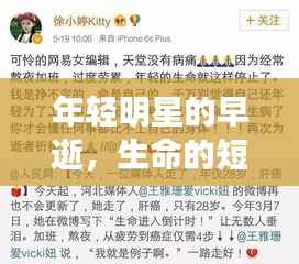年轻明星的早逝,生命的短暂与文化传承的永恒印记