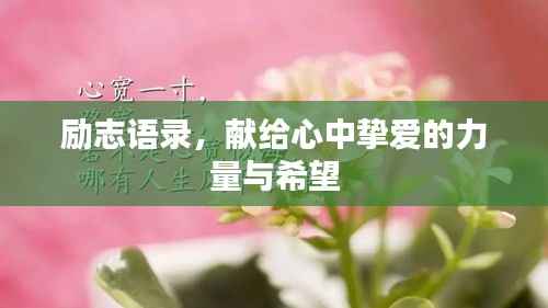 励志语录,献给心中挚爱的力量与希望