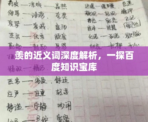 羡的近义词深度解析,一探百度知识宝库