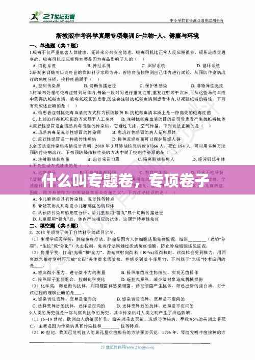 什么叫专题卷,专项卷子