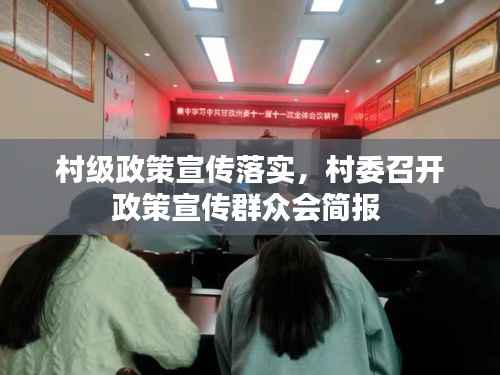 村级政策宣传落实,村委召开政策宣传群众会简报