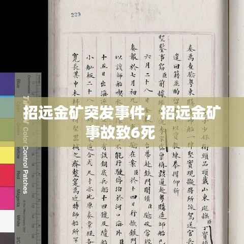 招远金矿突发事件，招远金矿事故致6死 