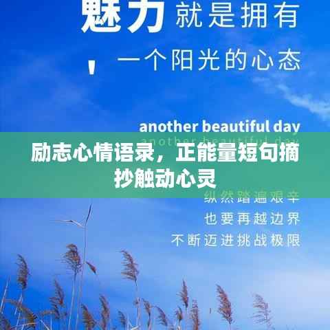 励志心情语录,正能量短句摘抄触动心灵