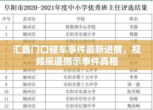 汇鑫门口碰车事件最新进展,视频报道揭示事件真相