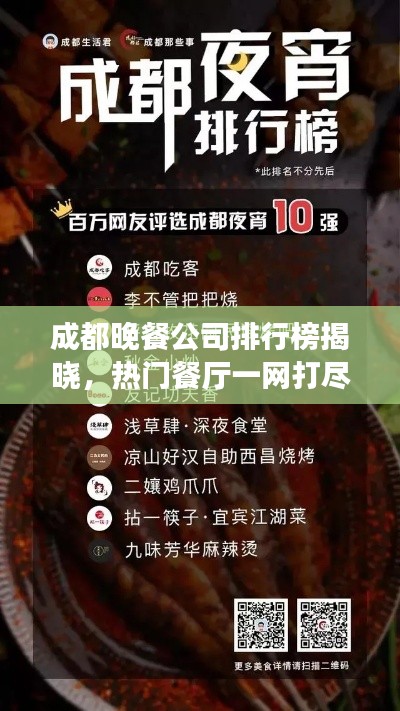 成都晚餐公司排行榜揭晓,热门餐厅一网打尽!