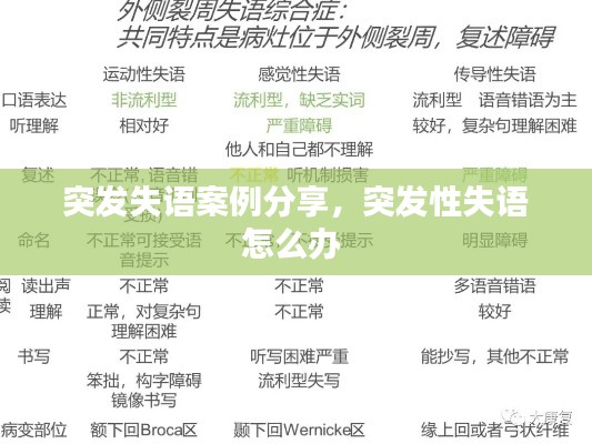 突发失语案例分享,突发性失语怎么办