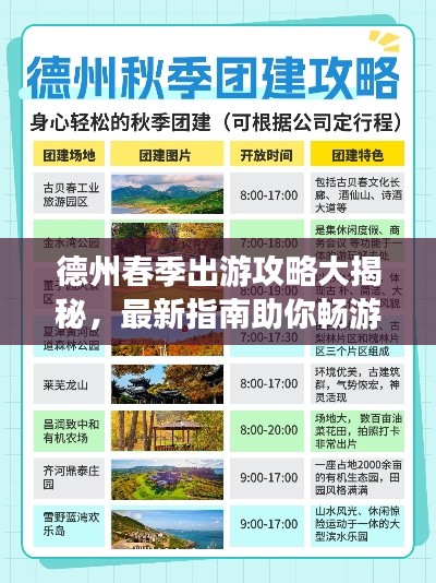 德州春季出游攻略大揭秘,最新指南助你畅游一季!