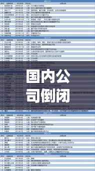 国内公司倒闭排名背后的深层原因探究,揭秘企业倒闭真相!
