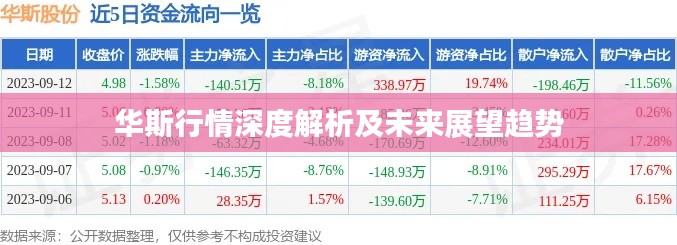 华斯行情深度解析及未来展望趋势